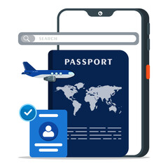 Passports are checked online for travel. Online ticket booking and online registration.
