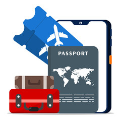 Online ticket booking and passport checked.