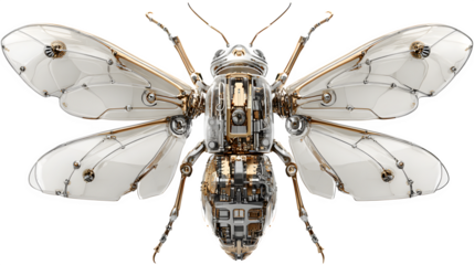 A cybernetic insect with chrome