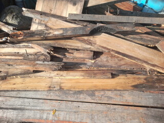 piles of scattered firewood, top view images
