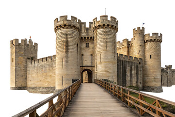 Medieval Castle, transparent background, isolated image, generative By AI