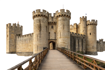 Medieval Castle, transparent background, isolated image, generative By AI