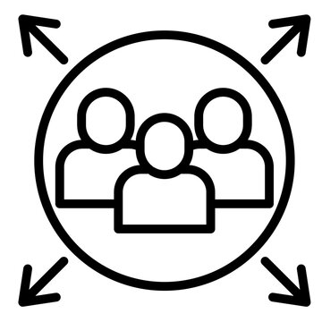 Team Expansion  Icon Element For Design
