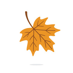 Simple vector illustration of a maple leaf.