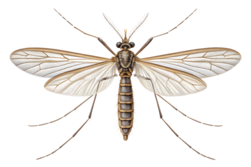 mosquito isolated on transparent background. AI Generated 