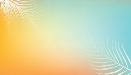 Leaf background. blurred palm leaves. palm leaves colorful background. jungle plants. vector illustration