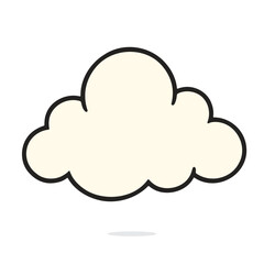 Fototapeta premium Simple cloud vector graphic