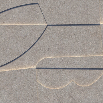 abstract 3d render object minimal extruded geometrical product background stucco cream beige colors rendering background scene wall frame 3d illustration product render horizontal 2
