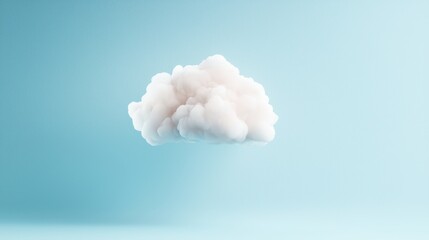 Cloud in a soft gradient sky, showcasing subtle tone shifts from pale blue to lavender.
