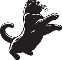 Scottish Fold Cat Vector in black and white