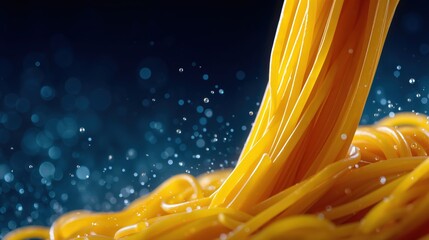 Close-up culinary art delicious pasta preparation and flavorful kitchen photography