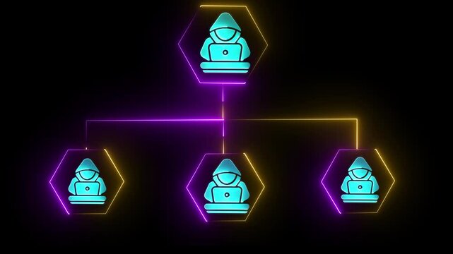 hacker icon vector for cybersecurity, digital threat, and online data breach concepts