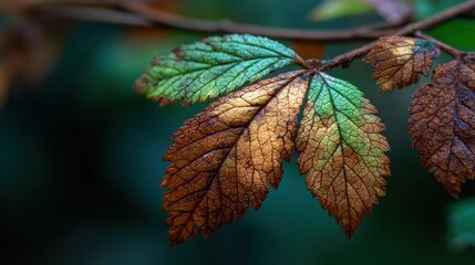 Macro view of autumn leaves nature trail photography capturing seasonal beauty