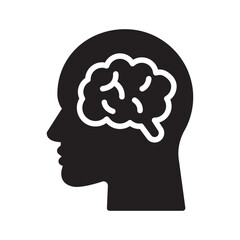 Brain structuring Vector Icon which can easily modify or edit