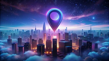 abstract technology background with pin