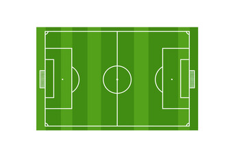 Soccer field in flat style. Football stadium vector illustration on Sport plan sign business concept. 