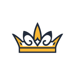 Princess crown icon in flat style. Queen diadem vector illustration