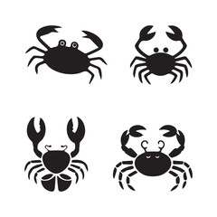 set of funny cartoon spider
