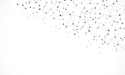 Molecular structure and genetic engineering, molecules DNA, neural network, scientific research. Abstract background for innovation technology, science, healthcare, and medicine