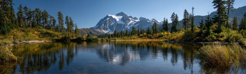 reflection of trees in the lake