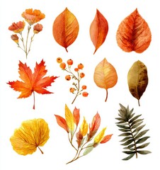 Fototapeta premium collection of autumn leaves