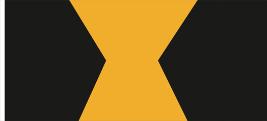 A minimalist geometric animation featuring a dynamic transition between a black and yellow color, creating a modern and abstract visual effect