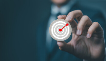 Growth business goal plan. Objective and strategy of leadership to target growth value in a company. concept of aim to grow and succeed in marketing global economy