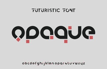 Design Modern abstract digital alphabet font. Minimal technology typography, Creative urban sport fashion futuristic font and with numbers. vector illustration.