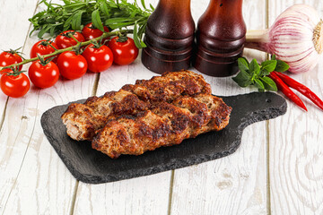 Chicken kebab minced meat and spices
