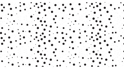 Seamless Random Dots Pattern Isolated on White Background - Vector Design