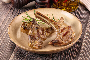 Delicous Grilled square rib of lamb