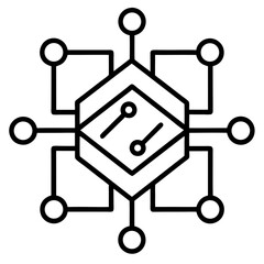 Ai tool for coding  line art vector illustration