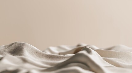 Soft Textured Fabric on Neutral Background