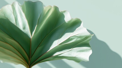 Elegant Green Leaf on Soft Background
