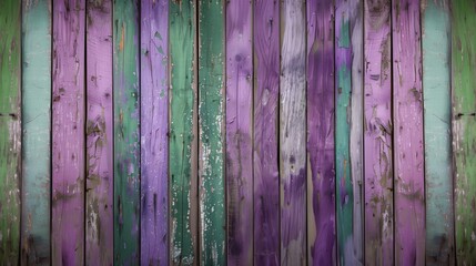 Vibrant Weathered Wooden Wall