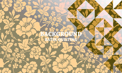 background design with a little quiting and batik motif