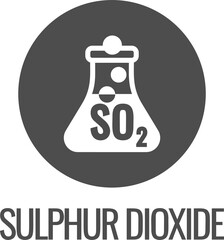 Sulphur Dioxide Beaker Chemistry Icon Concept