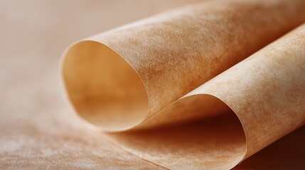 Textured Brown Paper Roll on Flat Surface