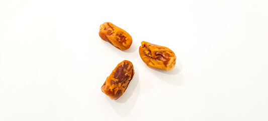 date fruit isolated on white background	
