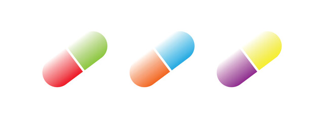pills icon on white background	