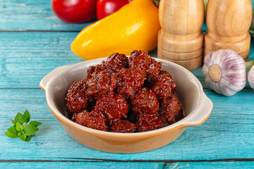 Minced meef meatball with tomato sauce