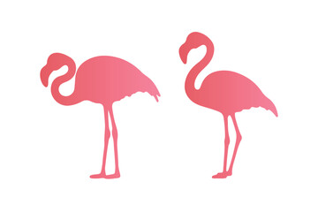 Obraz premium Flamingo Vector Art | Elegant Pink Flamingo Illustrations & Icons for Tropical-Themed Designs.