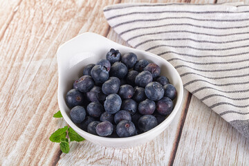 Raw ripe sweet and juicy blueberry