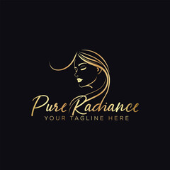 natural beauty logo design for cosmetic brand. spa logo. salon logo.