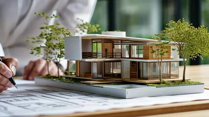 Modern House Architecture Visualization with Greenery.mp4 is a high-resolution animated visual ideal for cinematic scenes, AI concepts, spiritual storytelling, or travel content creation.