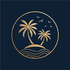 Fototapeta premium palm tree silhouette