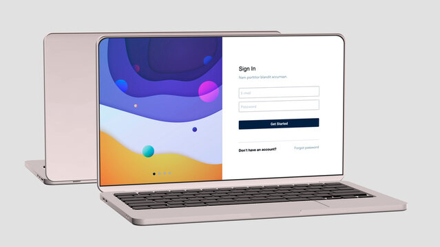 3D Laptop Mockup Website Promo