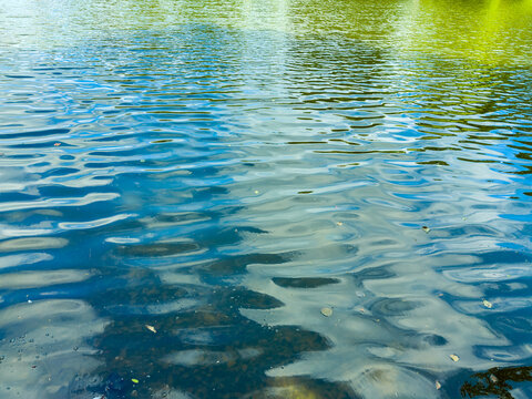 Serene Reflection Enjoy the calming beauty of tranquil waters shimmering beneath a clear sky. This nature photograph embodies peace and stillness, showcasing the beauty of untouched landscapes