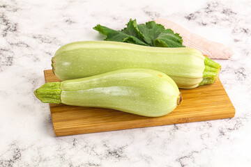 Raw frsh ripe zucchini vegetable