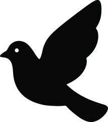 Silhouette dove flying symbol of peace freedom hope Vector illustration